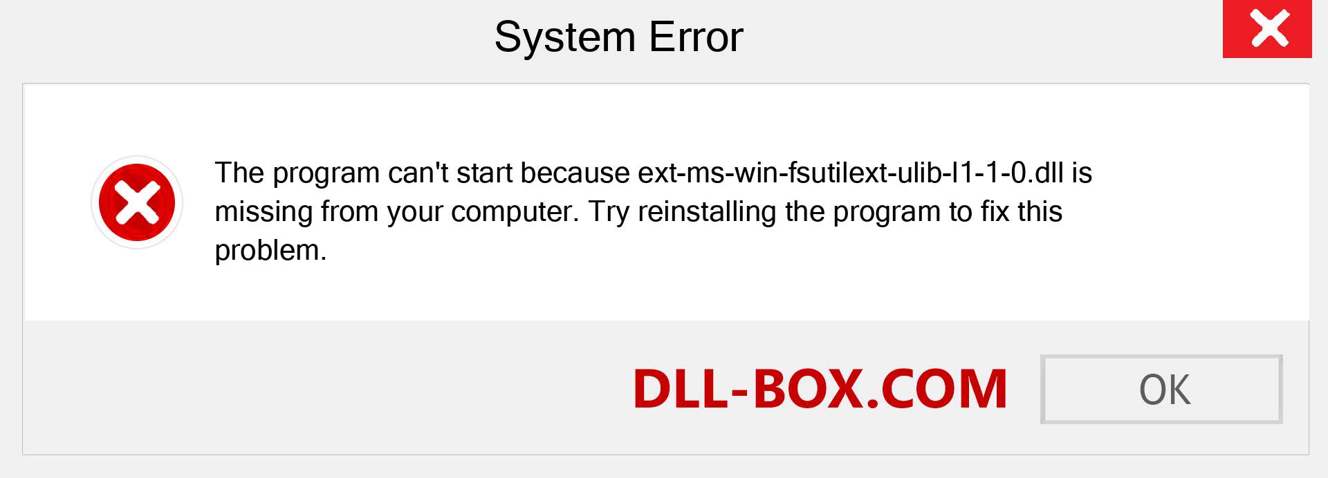  ext-ms-win-fsutilext-ulib-l1-1-0.dll file is missing?. Download for Windows 7, 8, 10 - Fix  ext-ms-win-fsutilext-ulib-l1-1-0 dll Missing Error on Windows, photos, images
